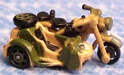 (Missing Gun on sidecar) Green Wheels, Green Headlight